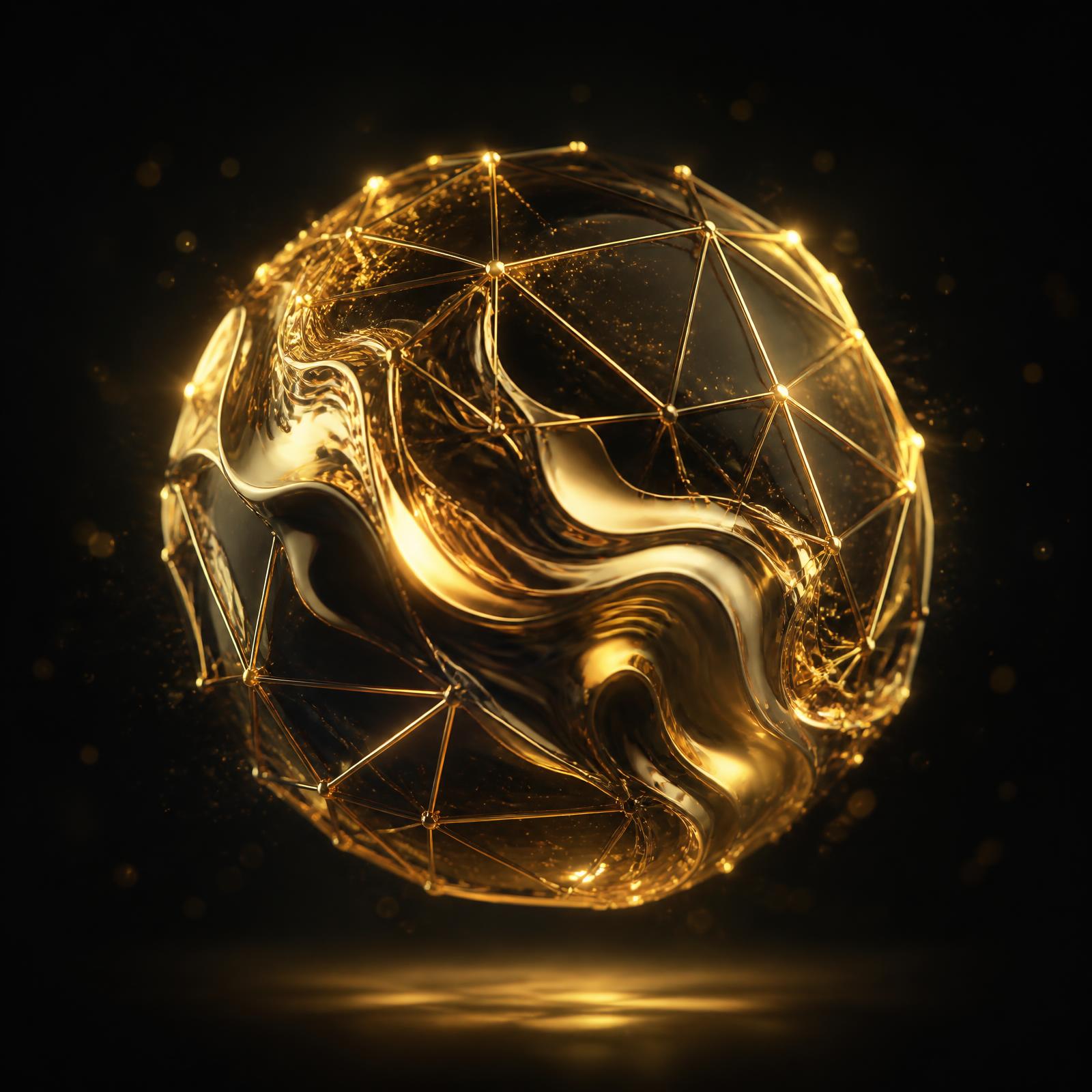 Luxury 3D златен обект